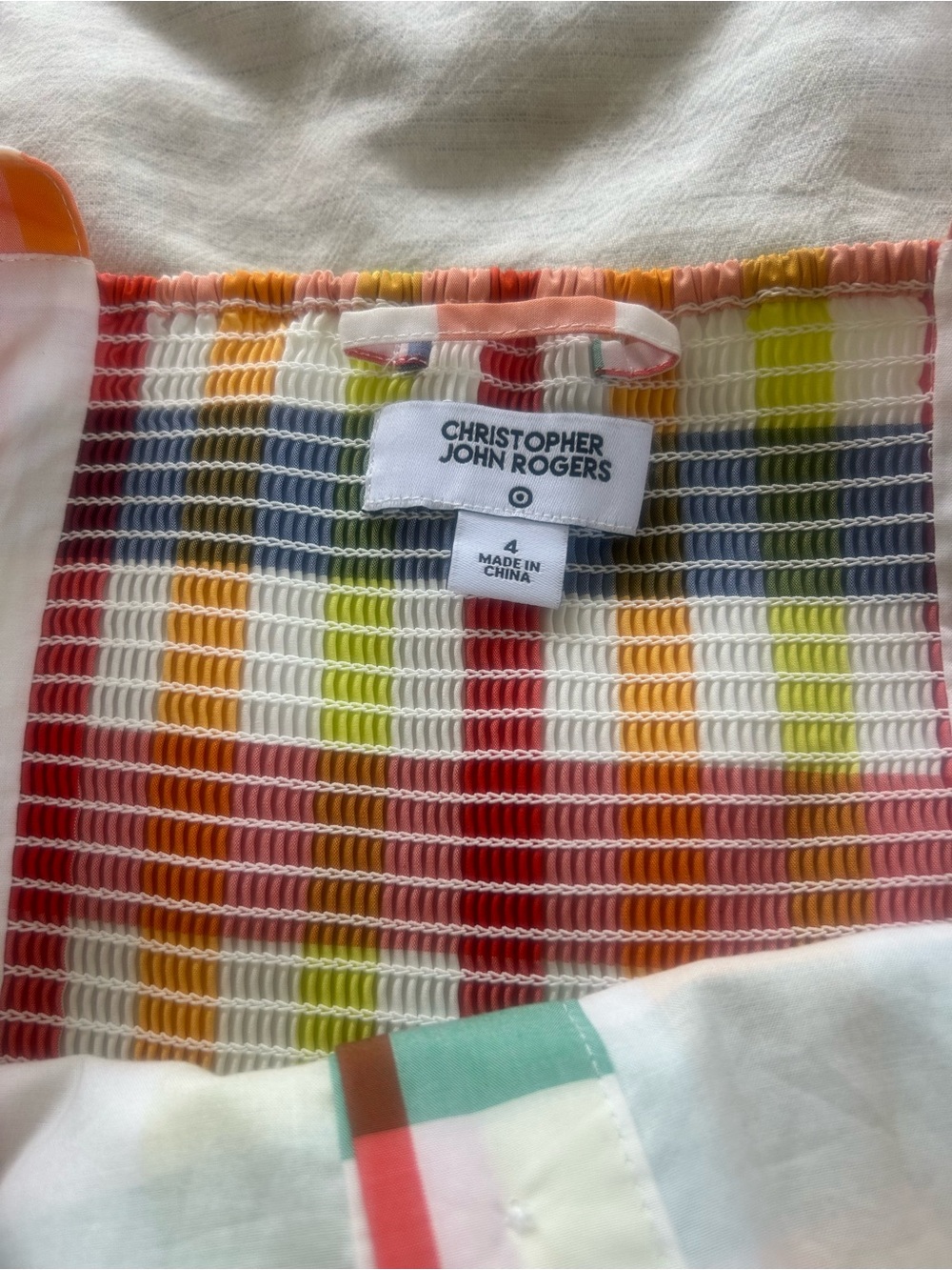 NWOT Christopher John Rogers Target plaid dress gingham size 4 - Picture 4 of 5